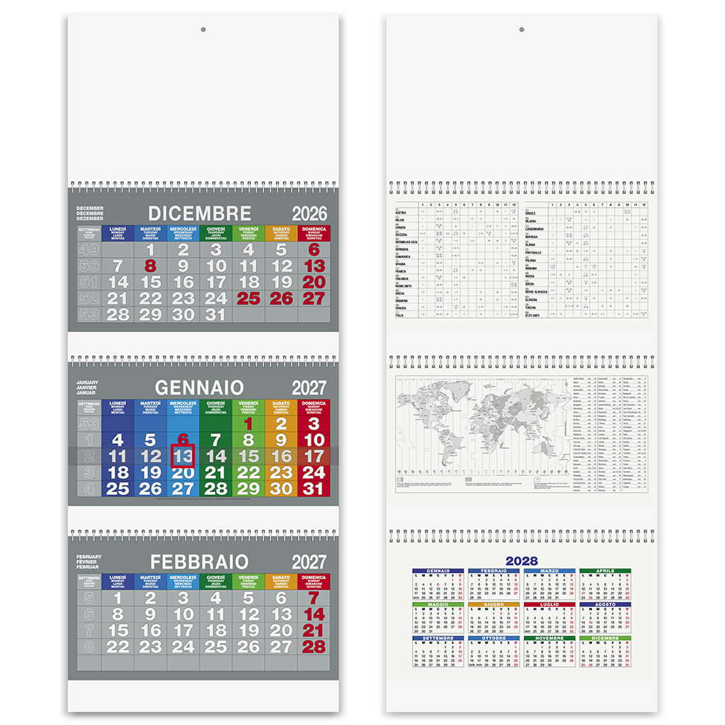 Calendario trittico