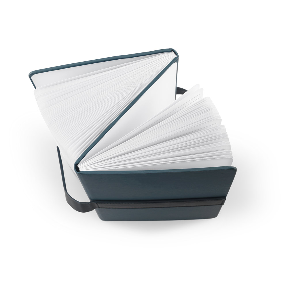 Block Notes A5 in PU con due blocchi: pagine a righe e pagine bianche