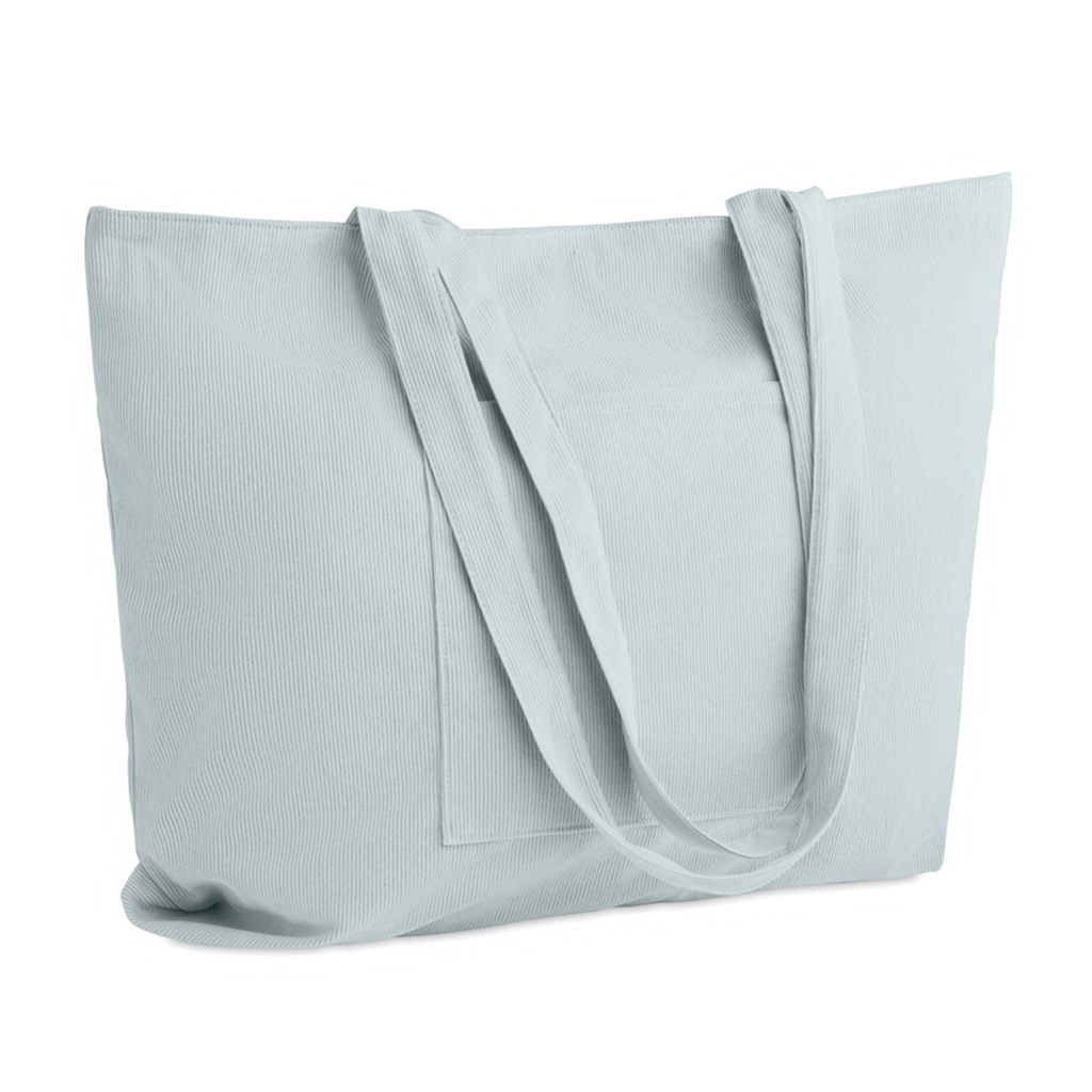 Borsa shopping/spiaggia in velluto a coste